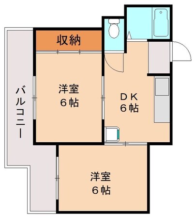 竹下駅 徒歩6分 1階の物件間取画像